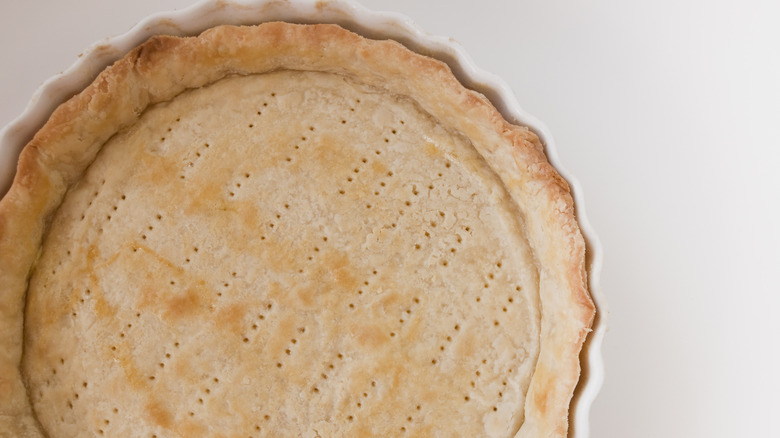 Pie crust on table