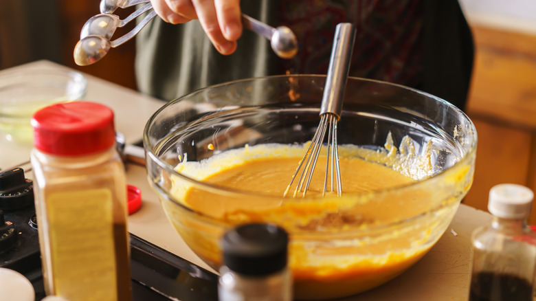 Pumpkin pie batter