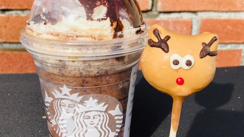 Starbucks reindeer cake pop