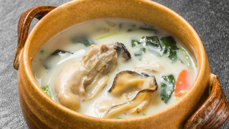 vegetable and oyster soup 