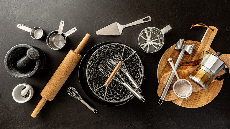 array of cooking utensils