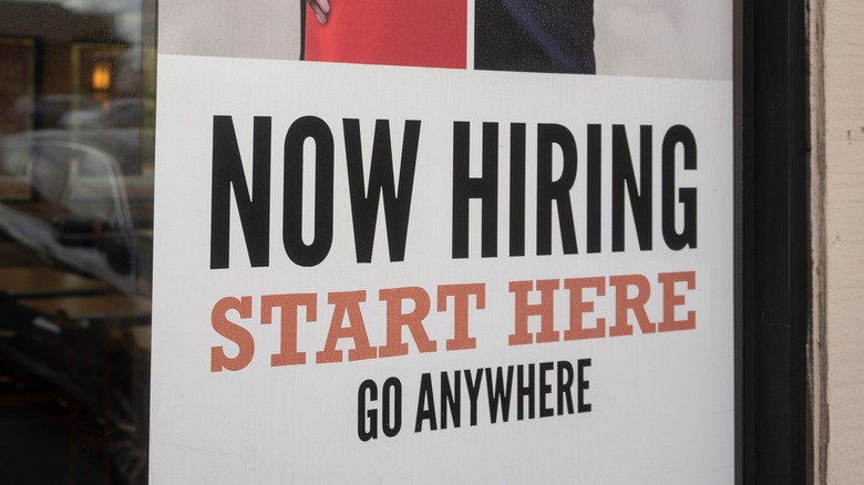 Job hiring sign