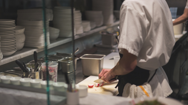 Cooks working in the kitchen