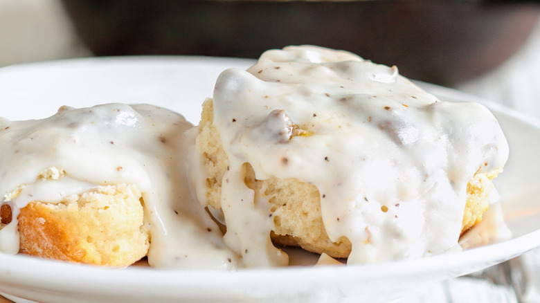 Biscuits and country gravy