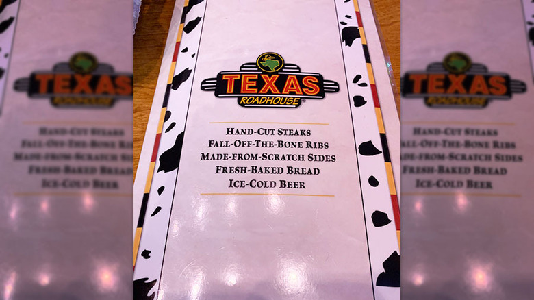 Texas Roadhouse menu