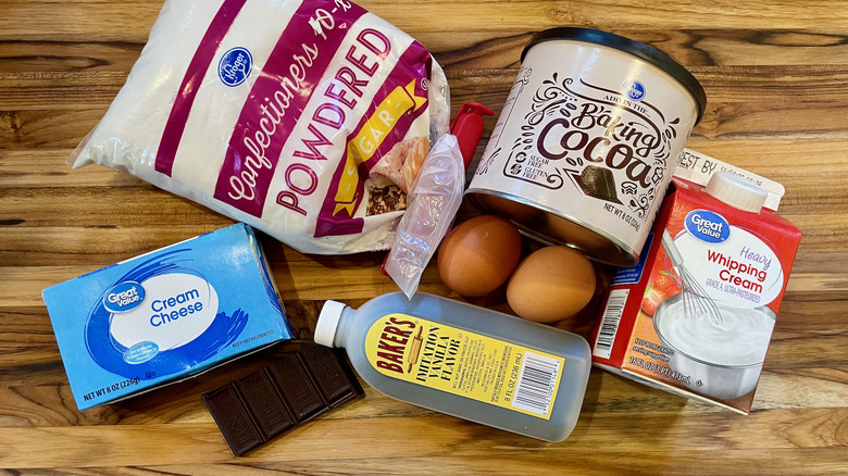 Chocolate deviled egg ingredients