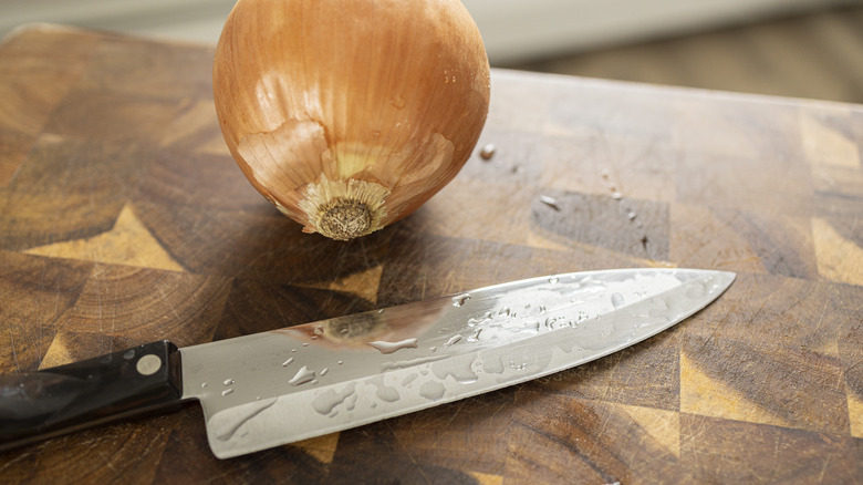 Onion and knife