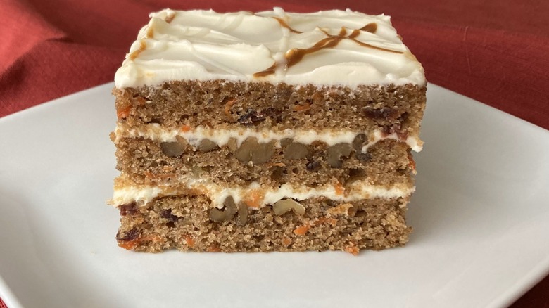 slice of carrot cake