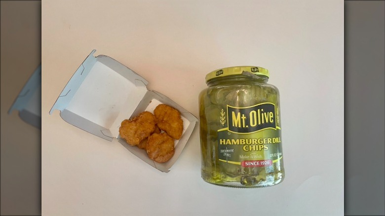 Chicken nuggets and pickles