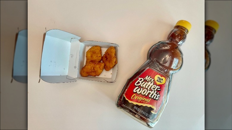 Chicken nuggets and maple syrup