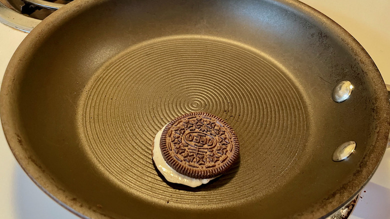 Oreo in skillet