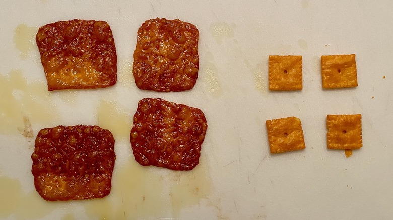 Cheese crisp and Cheez-Its