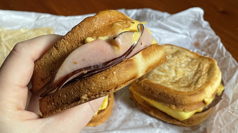 BK ham cheesy breakfast melt 