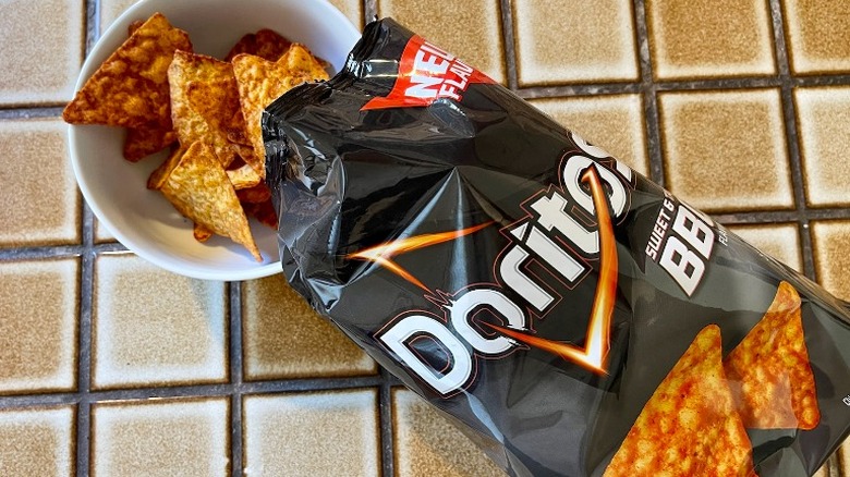 Doritos Sweet & Tangy BBQ chips in bowl