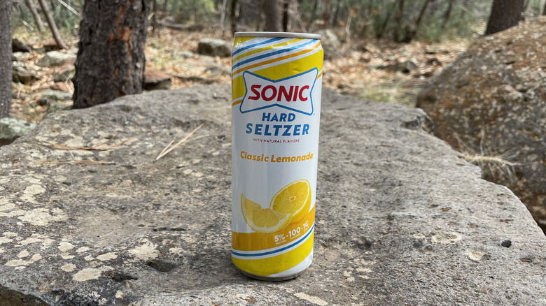 yellow lemonade seltzer can