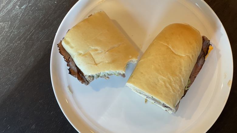 a sub sandwich on a plate