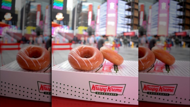 Krispy Kreme doughnuts in time square