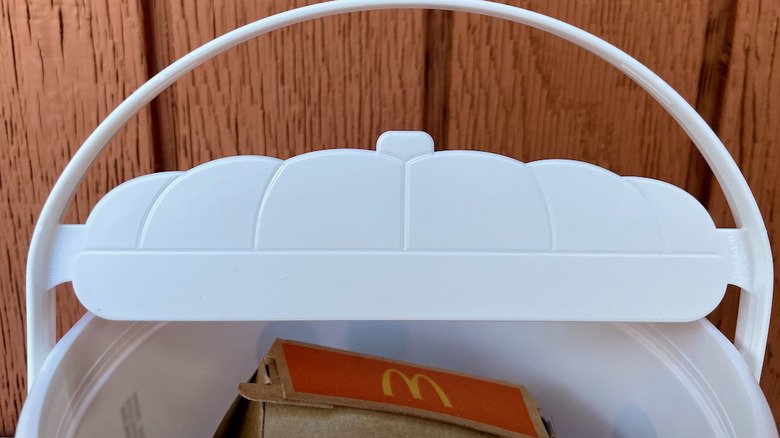 McDonald's bucket handle closeup