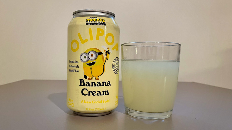 can and glass of minions soda