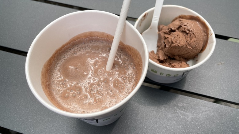 A limited edition plant-based chocolate shake and frozen custard from shake shack