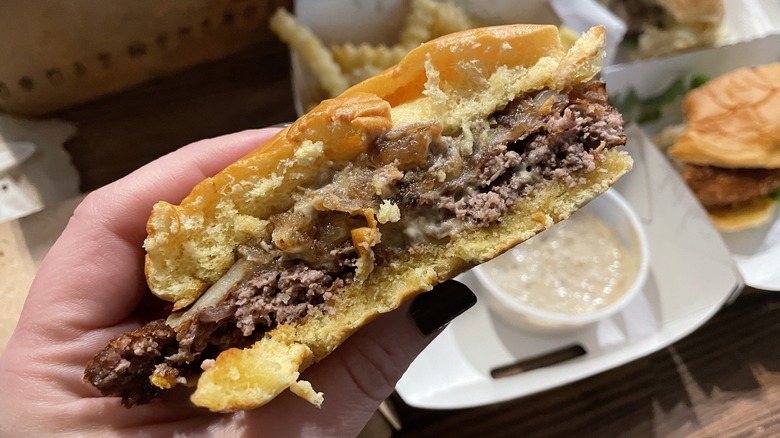 white truffle burger Shake Shack