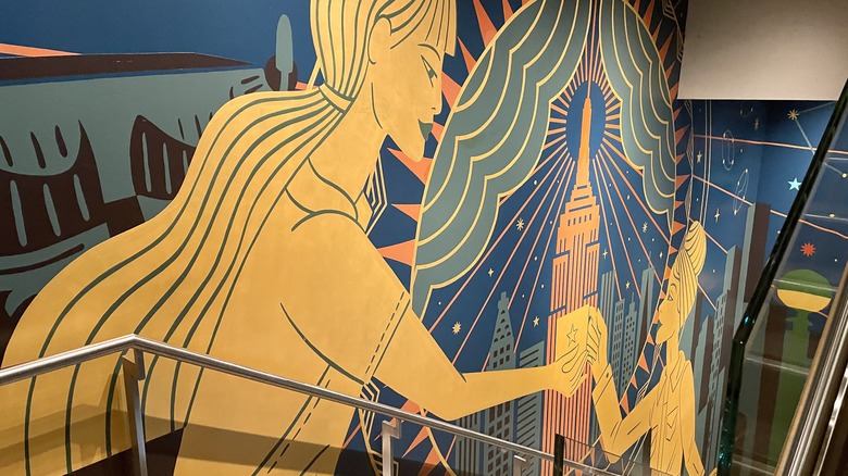 Mural in the Empire State Building Starbucks Reserve