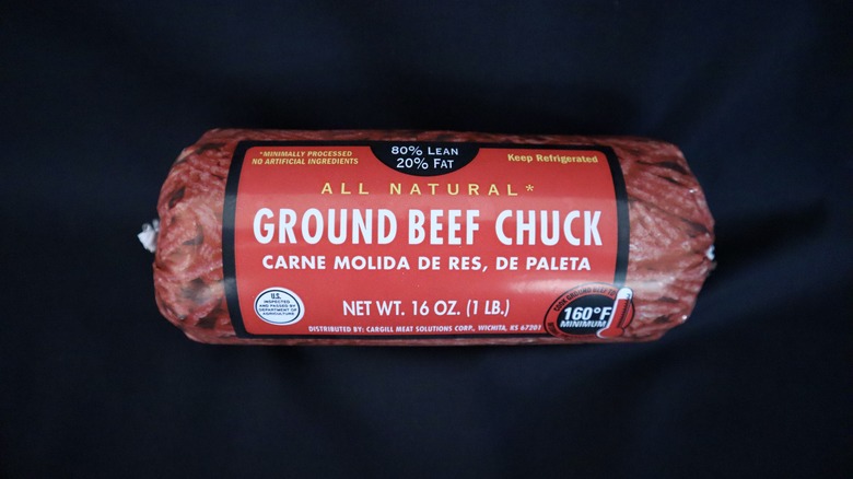 tube of ground beef chuck