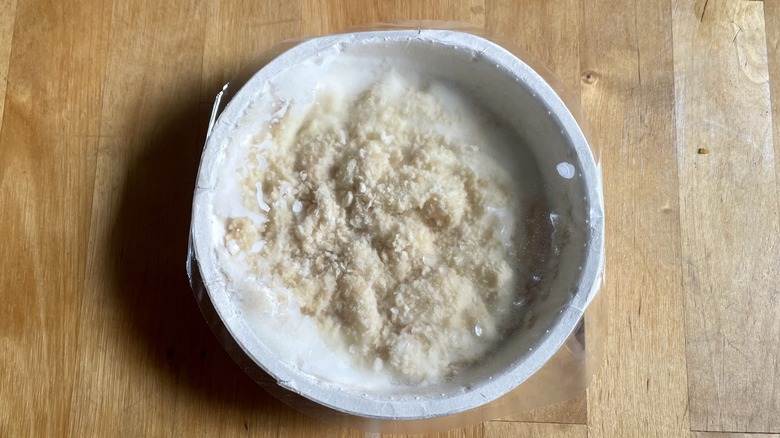 Mac and cheese bowl in its plastic 