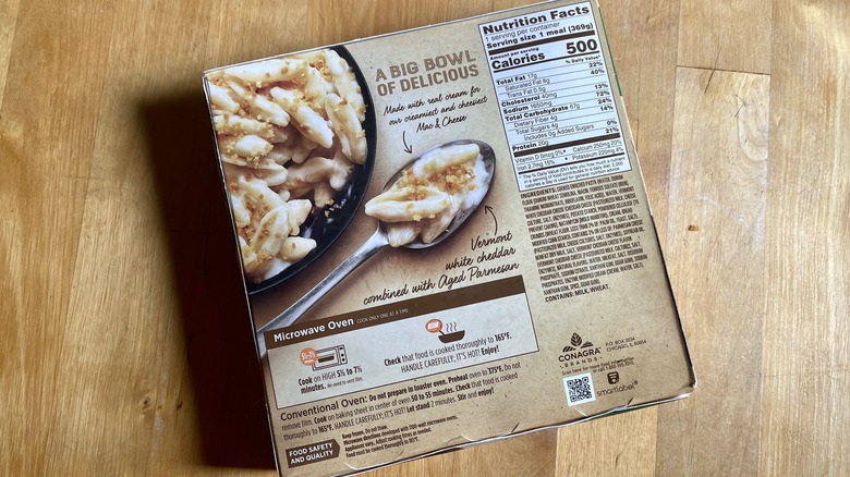 Marie Callender's Mac and cheese box