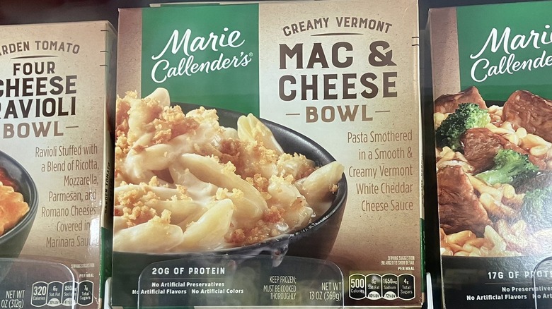 Marie Callender's Mac and cheese box