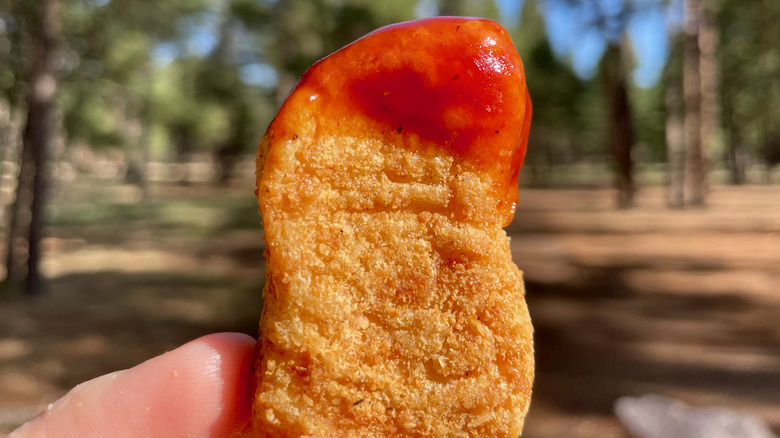 sauced bk nugget closeup