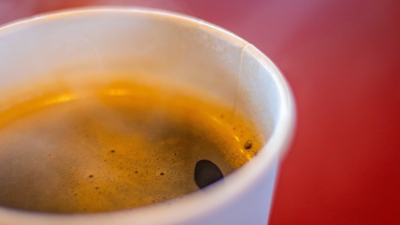 Close up of a cup of coffee