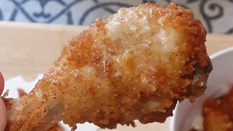 Closeup of KFC drumstick