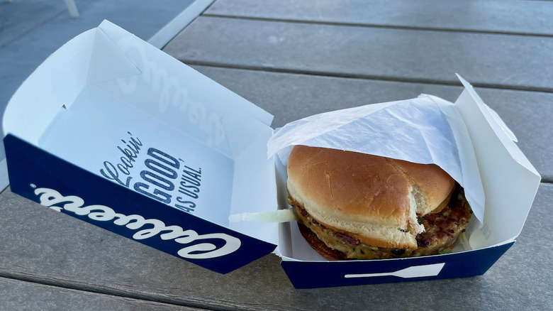 culver's veggie burger in box