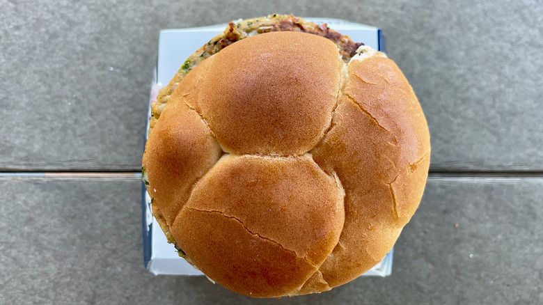 veggie burger top view