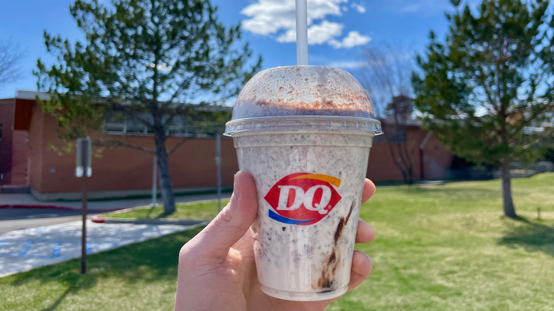 hand holding s'mores shake