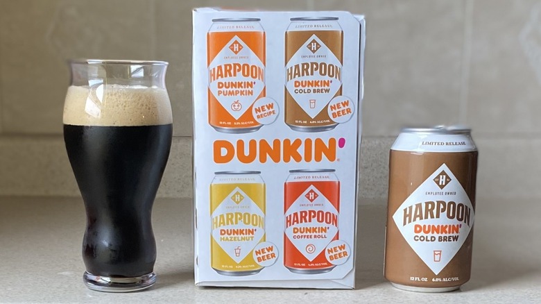 Harpoon Dunkin' Cold Brew displayed