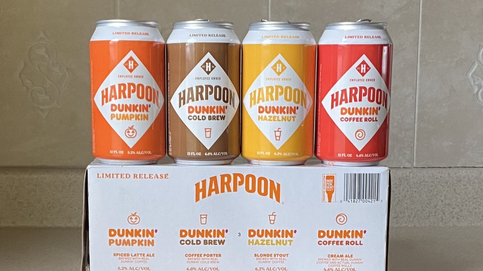 We Tried The New Harpoon Dunkin' Box O' Beer Flavors. Here's How It Went