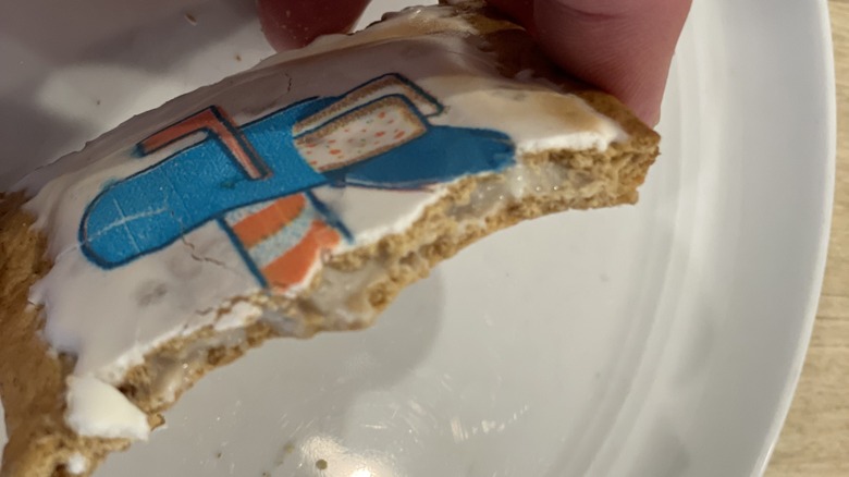 a pop-tart with a bite missing