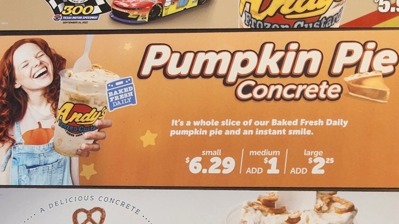 Andy's Pumpkin Pie Concrete cost