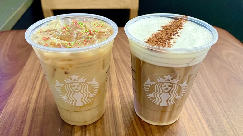 Iced Sugar Cookie Almondmilk Latte and Irish Cream Cold Brew