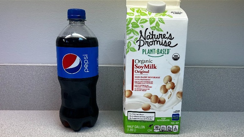 Pepsi and soy milk 