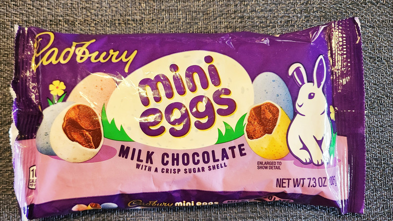 one Cadbury Mini Eggs bag