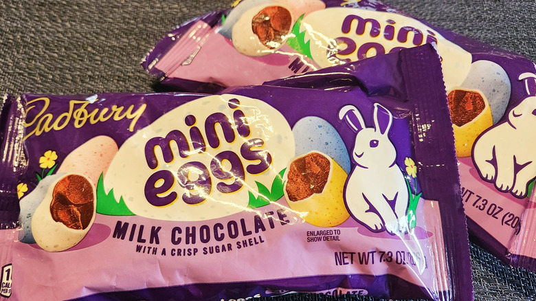 two Cadbury Mini Eggs bags