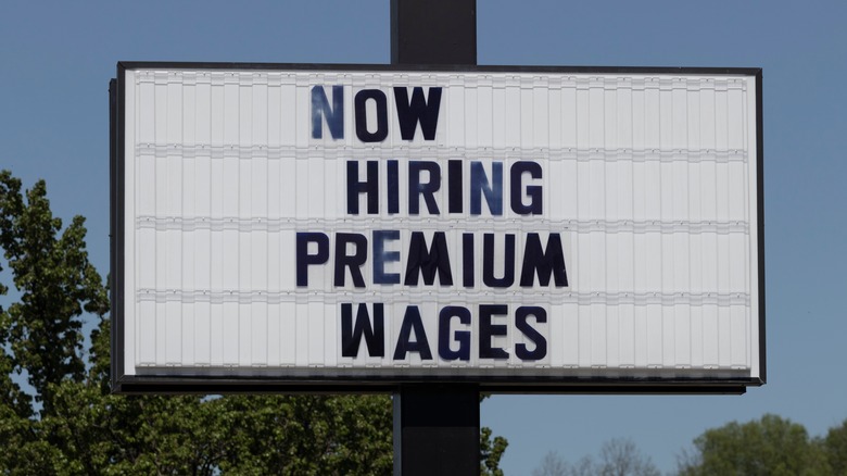 Now Hiring sign