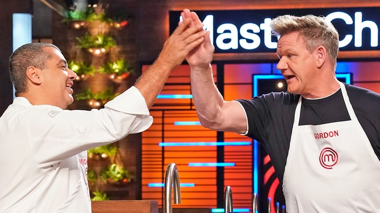 MasterChef contestant with Gordon Ramsay