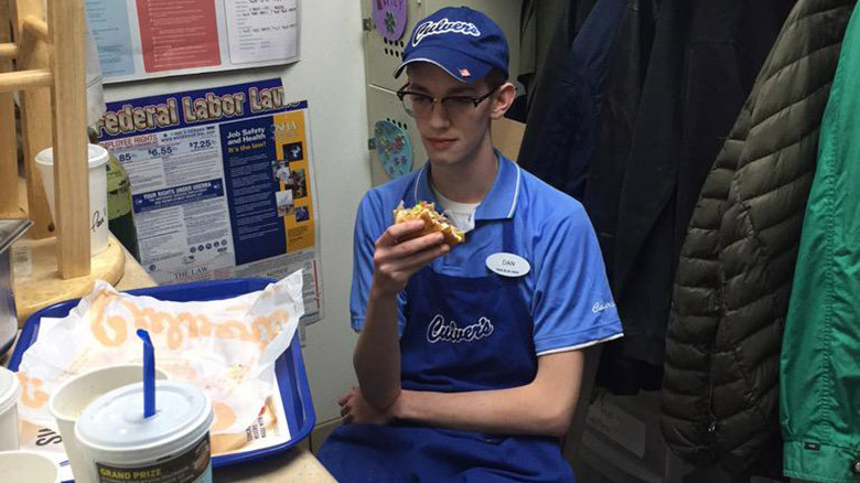 Culvers employee on lunch break