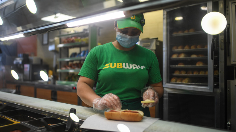 A Subway worker