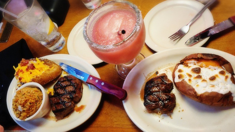 steak potaoes margaritas