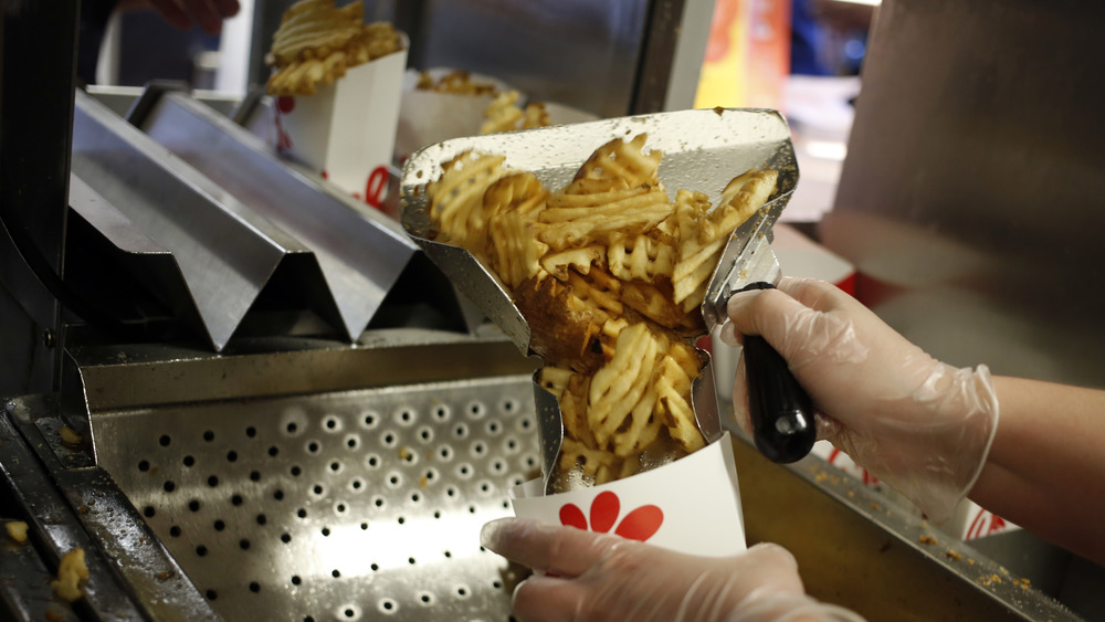 waffle fries at Chick-fil-A